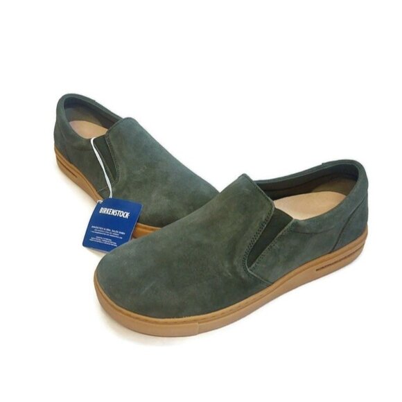 Birkenstock Oswego Suede Leather Loafers Womens Size 11 Mens 9 EU 42 Thyme Green - Picture 5 of 10